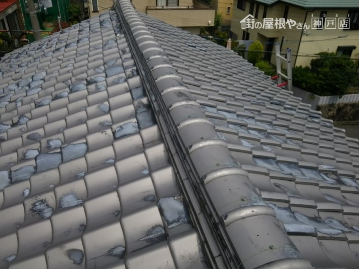 いぶし瓦葺きの屋根