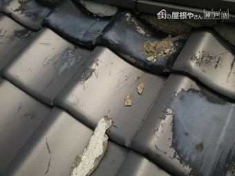 面戸の漆喰の剥離