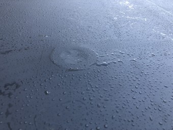 塩ビ鋼板ディスク盤を熱溶着した様子