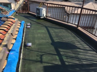 ウレタン防水工事カチオンペースト処理