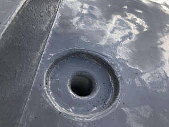 ウレタン防水工事改修用ドレンの様子