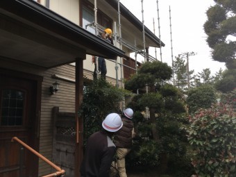 足場架け工事