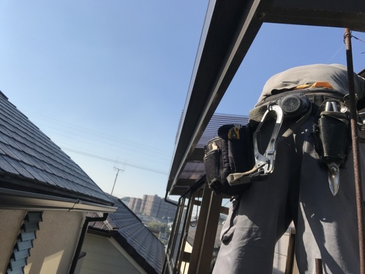 波板の施工