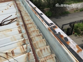 雨漏り個所直上の笠木の様子