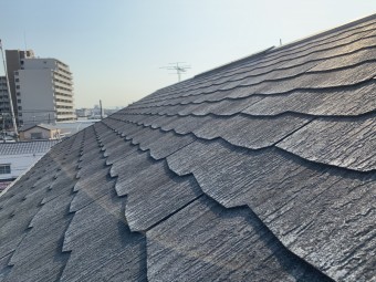 アンテナ倒壊 カラーベスト屋根