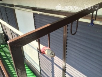 物干しざおの架台も塗装しました!