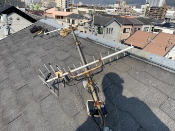 アンテナ倒壊 アンテナ撤去開始