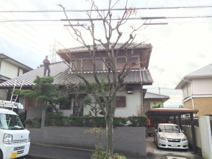 神戸市西宮瓦屋根和風建築現場全貌
