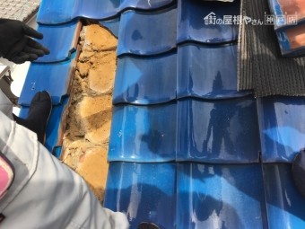 部分葺き直し工事