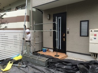 足場の解体 足場の組み換え