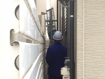 今回の足場を掛ける場所のスペース