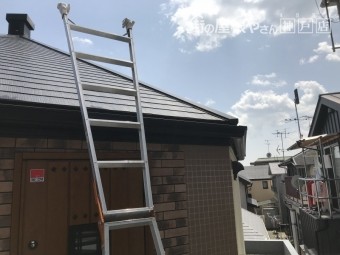 屋根調査開始