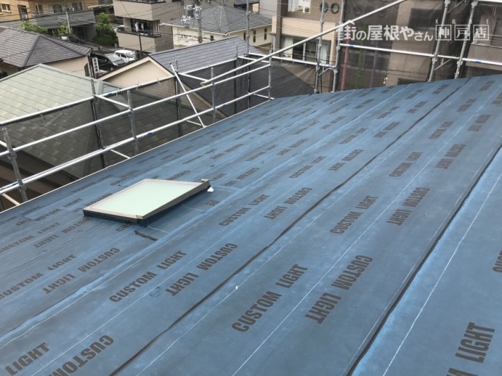 防水シート施工完了
