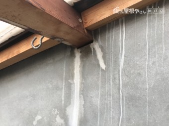 波板屋根の内部