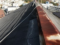 屋根塗装工事 大屋根施工前