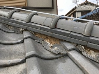 漆喰剥がれ