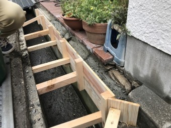 面までモルタルをいれました。