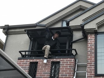 ベランダテラス工事施工