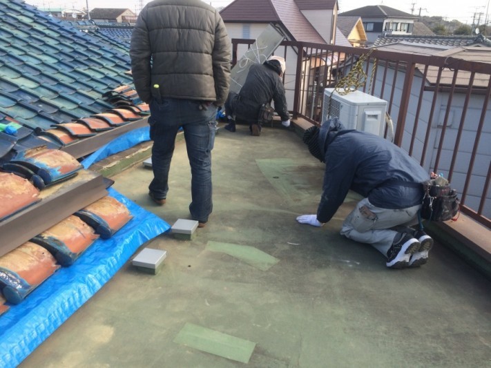 ウレタン防水工事ケレン