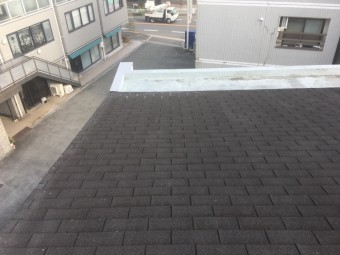 雨漏り現調 マンション屋上谷部分の調査