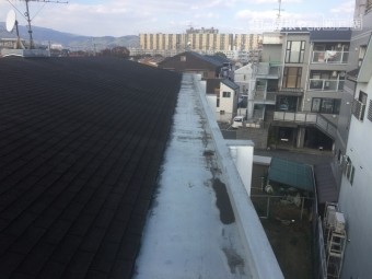 雨漏り現調 マンション屋上谷部分の調査