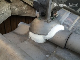 漆喰の詰め直し