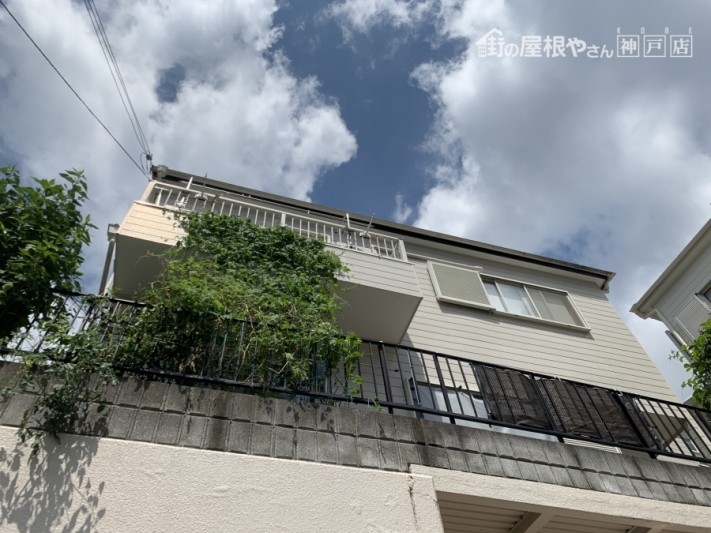 神戸市北区 雨樋の外れ現場状況