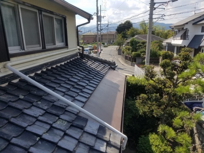 庇葺き替え工事完成