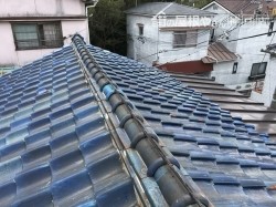 長田区葺き替え現場屋根before