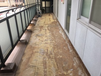 長尺シート塩ビシート撤去
