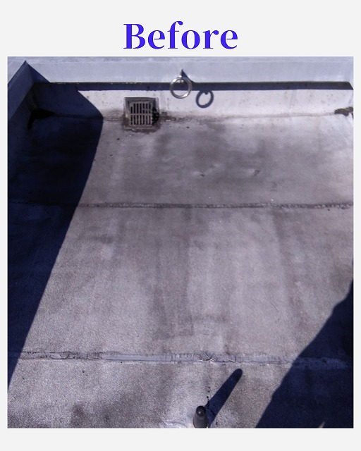 塩ビシート防水機械固定工法　屋上　before