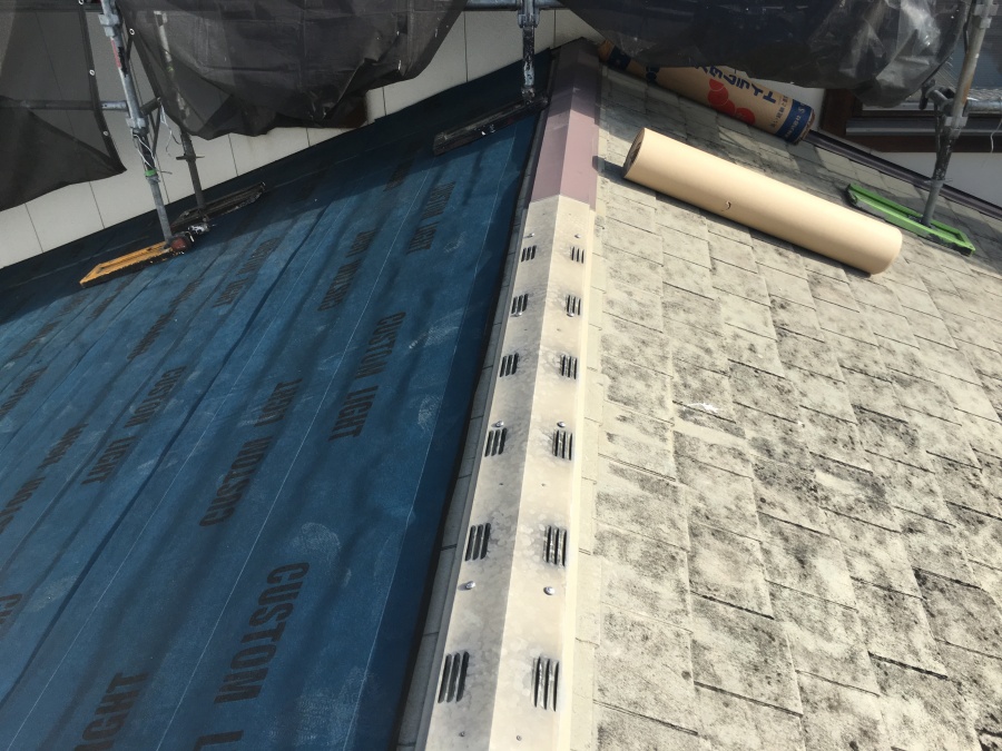 屋根防水シート施工