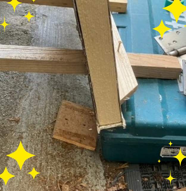 アフター　勝手口の木部