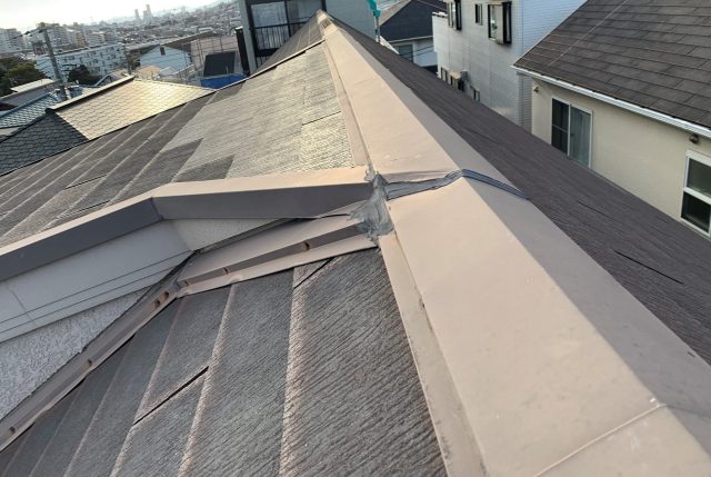 補修後のあるスレート屋根